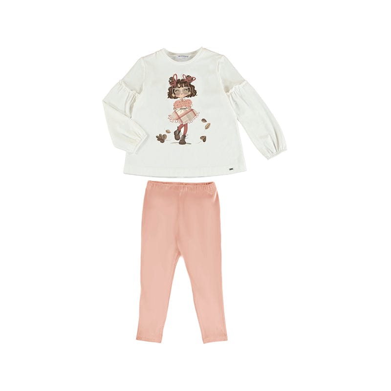 MAYORAL - Girl Velvet Legging Set - Blush