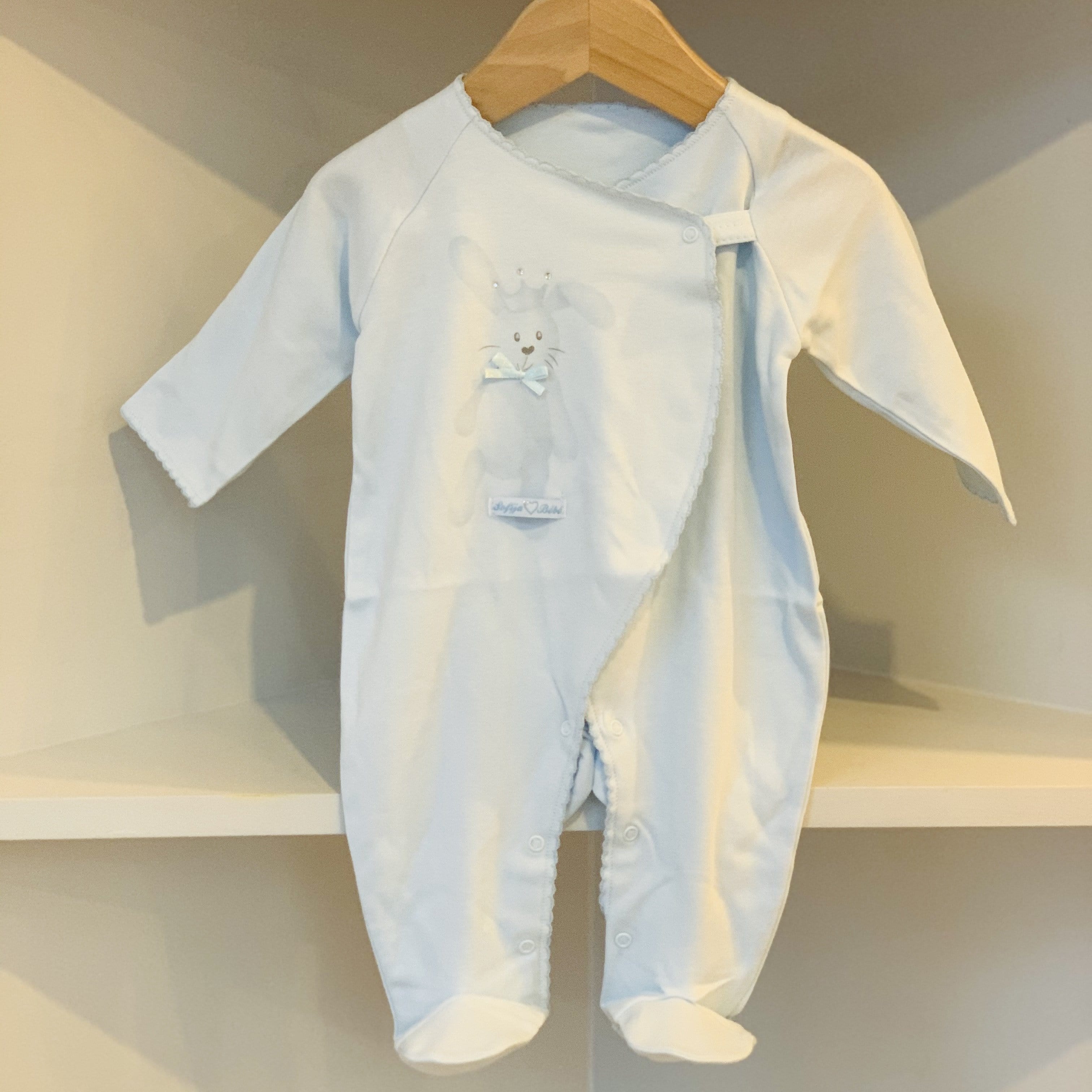 SOFIJA - Bunny Babygrow - Blue
