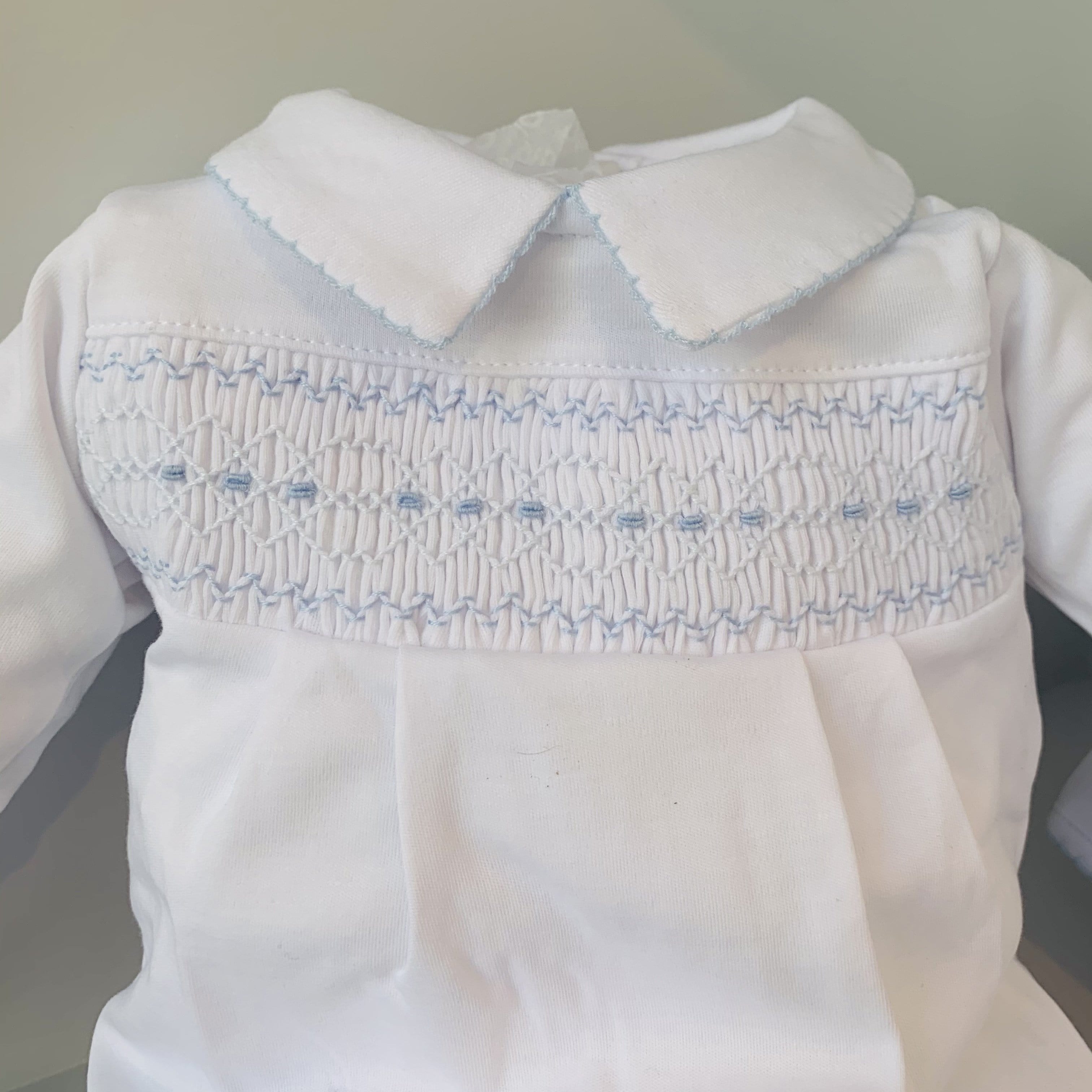 MAGNOLIA BABY - Becky & Ben’s Smocked Set - White