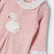 MAYORAL - Swan Onesie - Blush