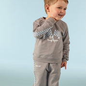 MITCH & SON - Ernest Flag Graphic Tapes Swearshirt Set - Grey