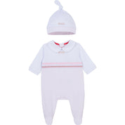 HUGO BOSS - Babygrow - White/Pink