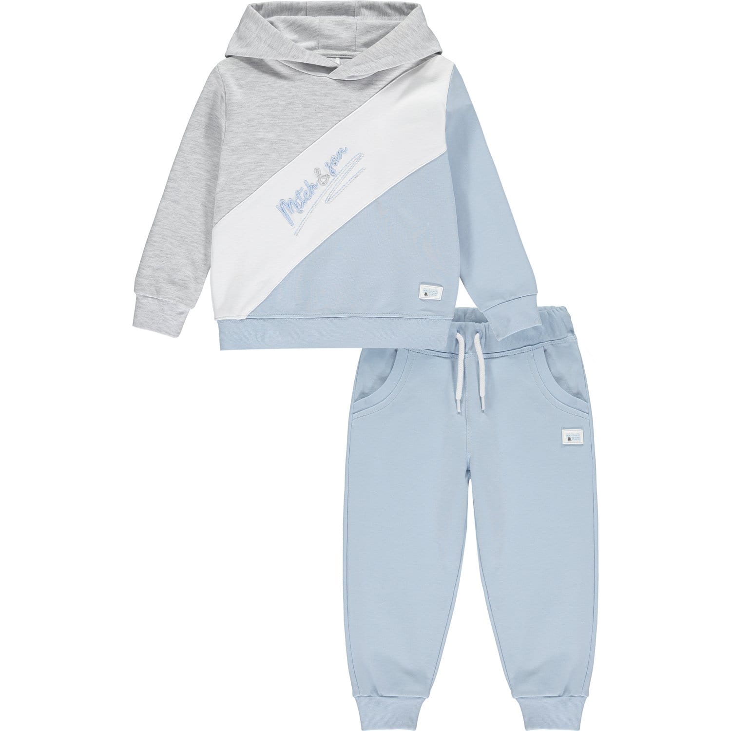 MITCH & SON - Aiden Diaganol Signature Tracksuit - Pale Blue