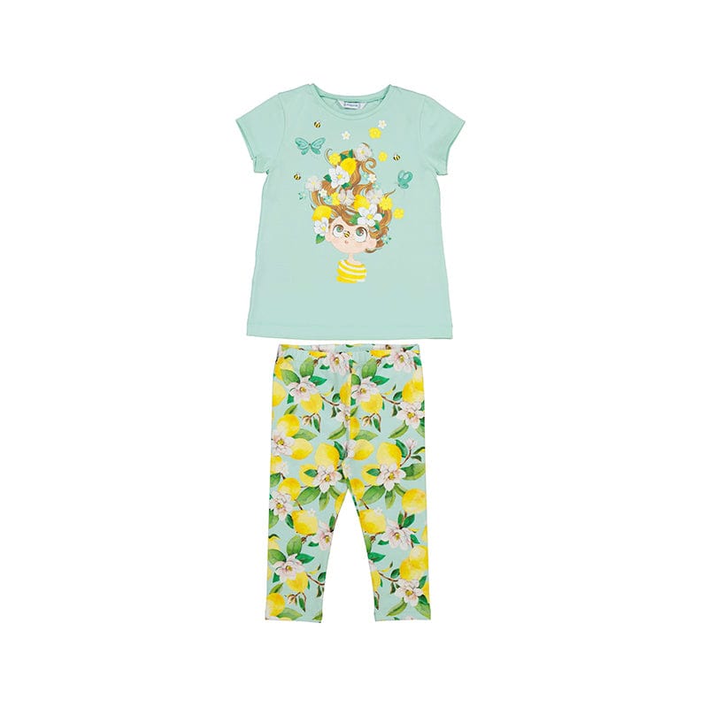 MAYORAL - Lemon Bee Legging Set - Mint