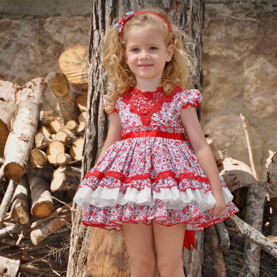 LA AMAPOLA - Martina Baby Dress - Red