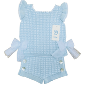Rahigo - Two Piece Pattern Short Set -  Baby Blue