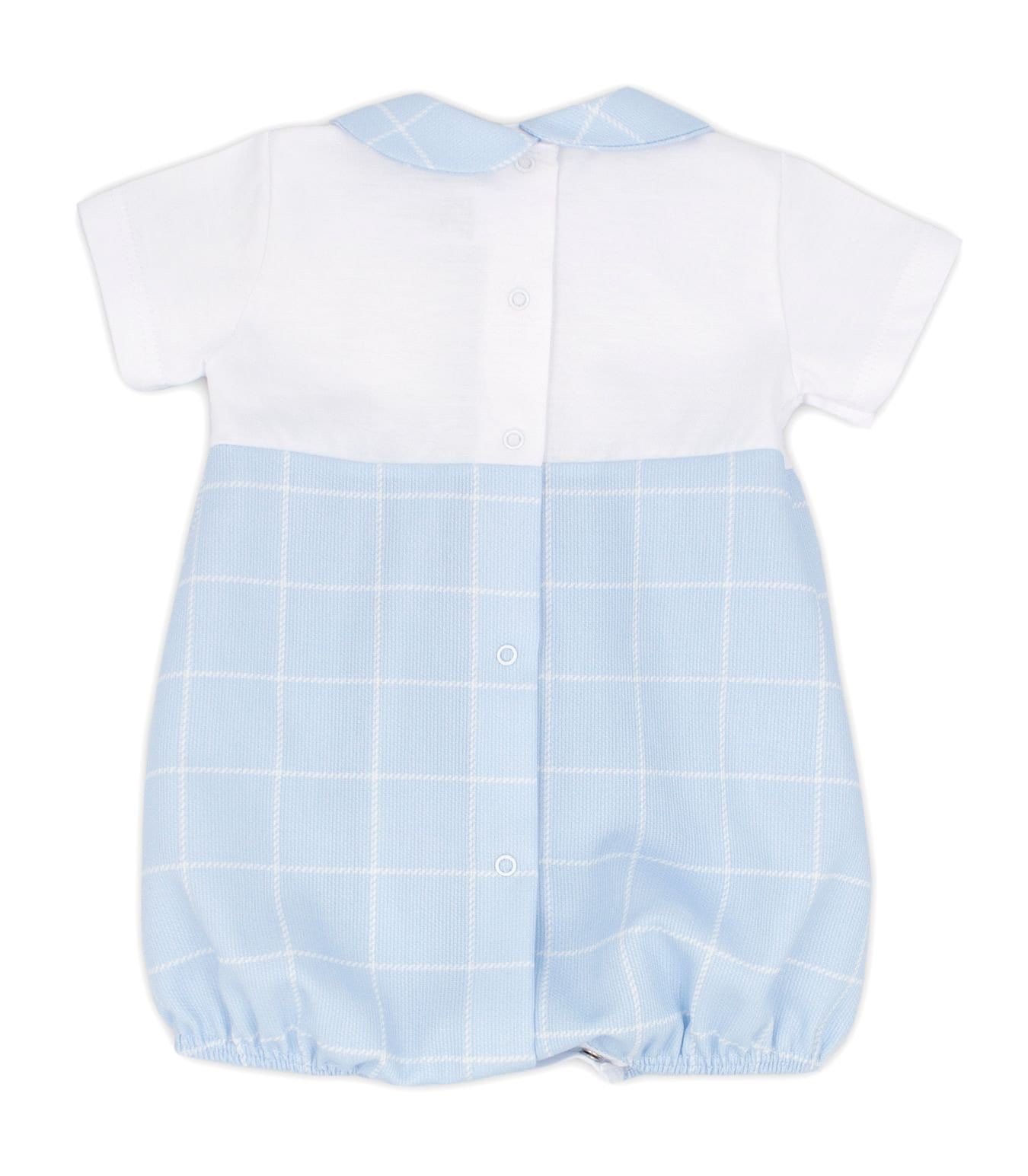 Rapife - Check Detail  Romper - Blue