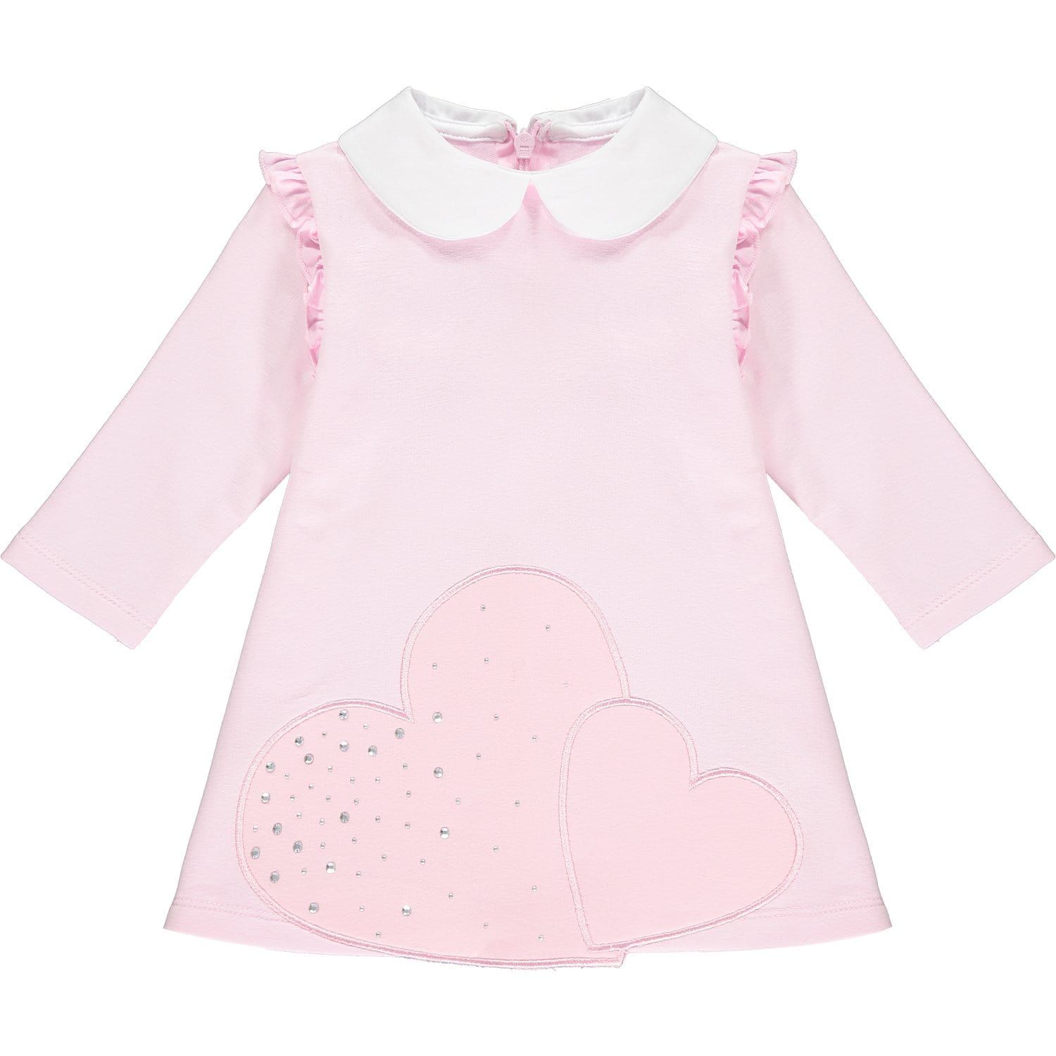 LITTLE A - Large Heart Dress - Pink