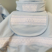 MAGNOLIA BABY - Four Piece Smocked Set - Blue