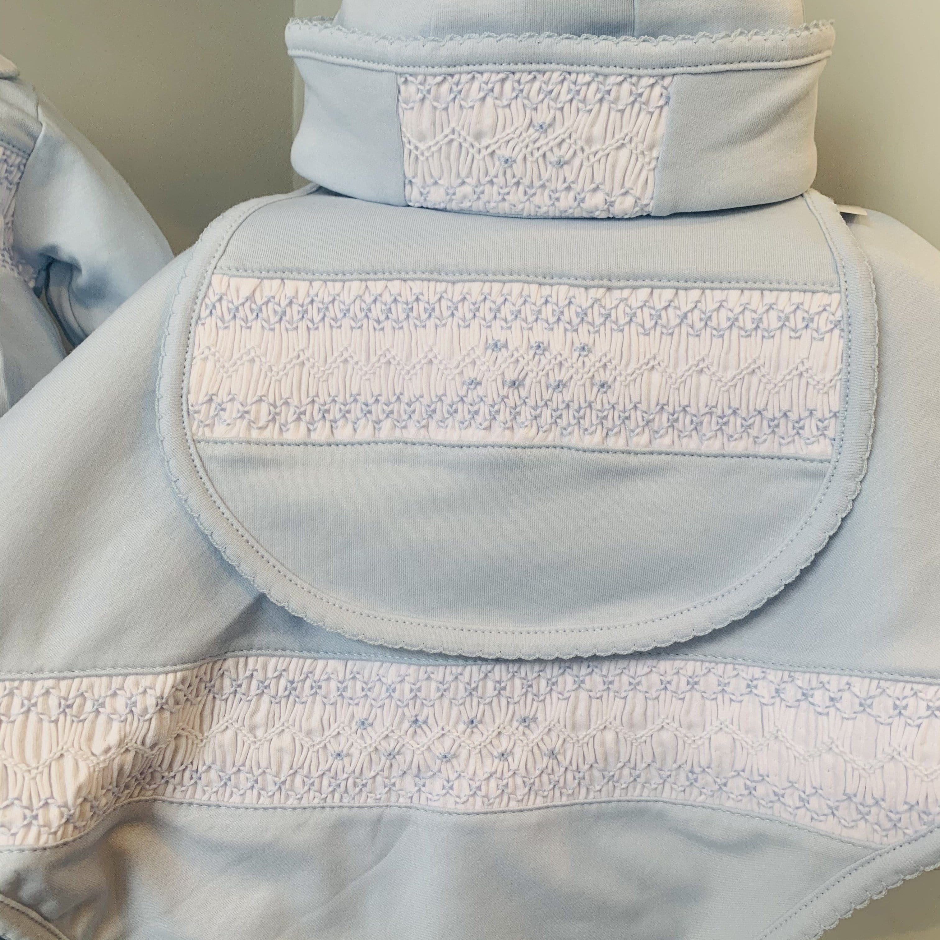 MAGNOLIA BABY - Four Piece Smocked Set - Blue