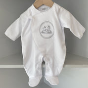 SOFIJA - Bunny Babygrow - White