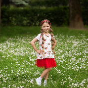 Daga - Crazy Ladybirds Layered Dress - White