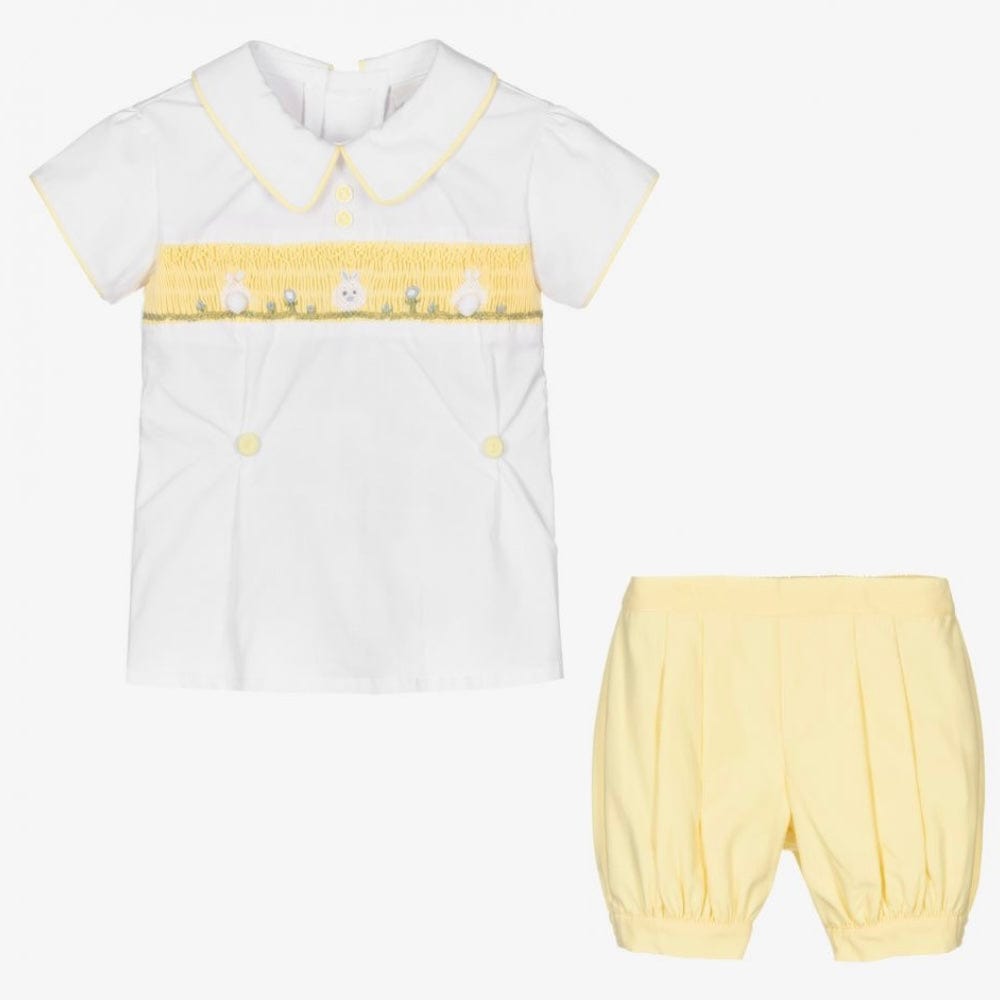 PRETTY ORIGINALS - Easter Smock  Short Set - Yellow