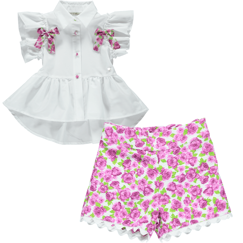 PICCOLA SPERANZA - Floral Short Set - Purple