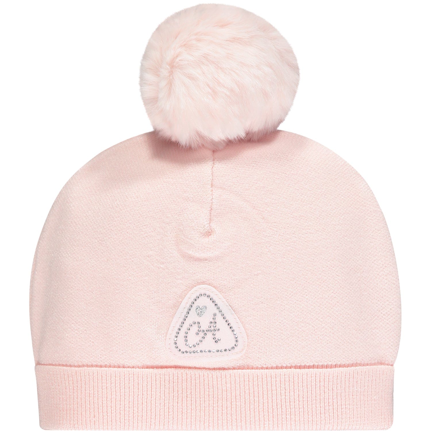 A DEE - Theodora Diamante Bow Hat - Pale Pink