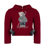 LAPIN HOUSE - Check Tulle Teddy Skirt Set - Red