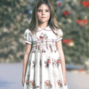 SAL & PIMENTA - Busy Santa Smocked Dress