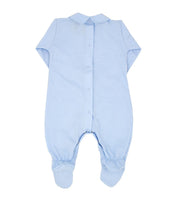 Rapife - Broderie Anglaiseg Detail Babygrow - Blue