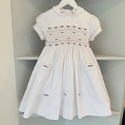 ANNAFIE -  Smocked Rose Dress - Lilac