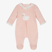 MAYORAL - Swan Onesie - Blush