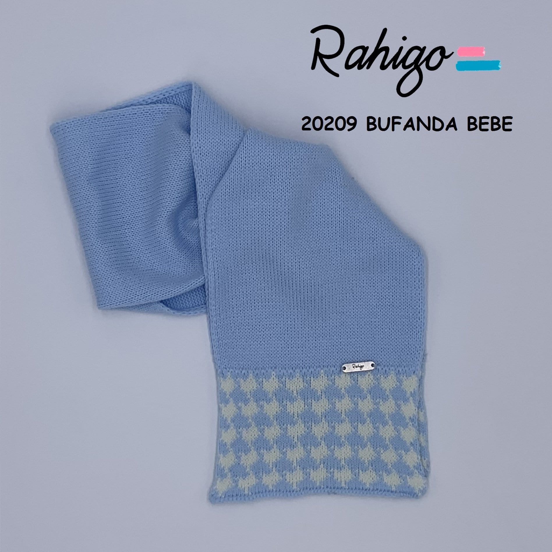 RAHIGO - Dog Tooth Hat & Scarf Set - Grey