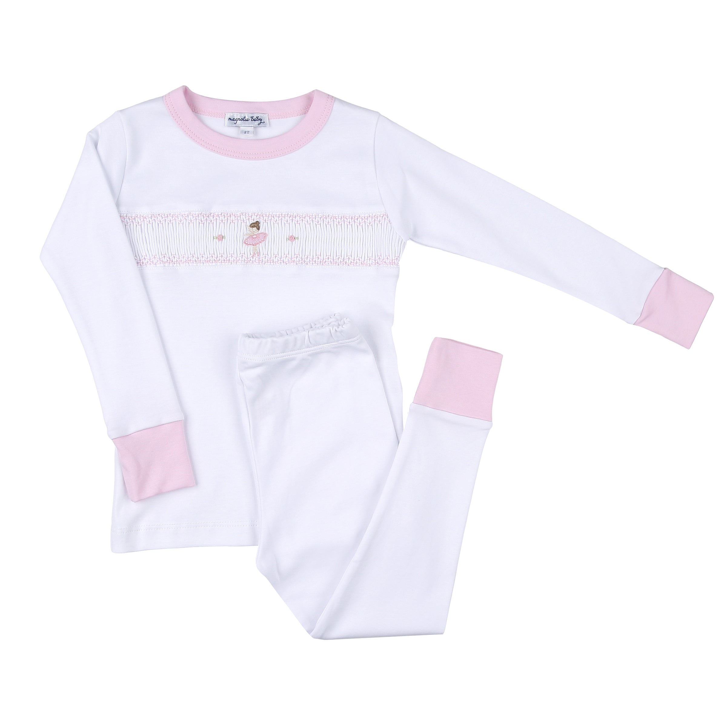 MAGNOLIA BABY - Ballerina Smocked Pyjamas - Pink
