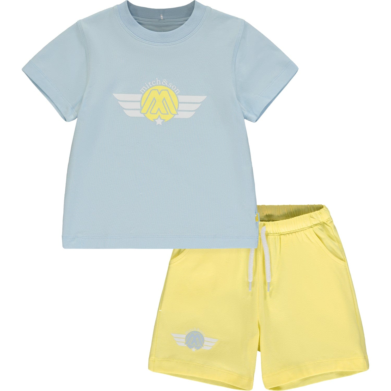 MITCH & SON - Jet A Time To Fly Logo Soft Set - Sky Blue
