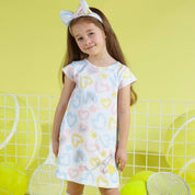 A DEE - Valerie Tennis Club Print Jersey Dress - White