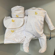MAGNOLIA BABY - Tiny Duckling Smocked Babygrow - Yellow