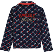 A DEE - Logo Print Maggy Blazer - Navy/Red