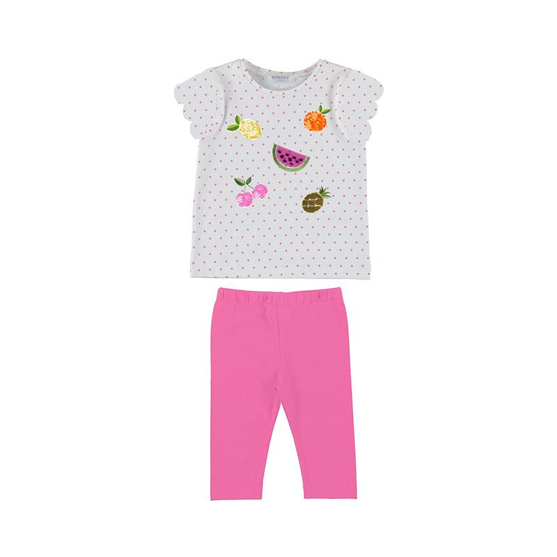 Mayoral - Fruit Top & Legging Set - Pink