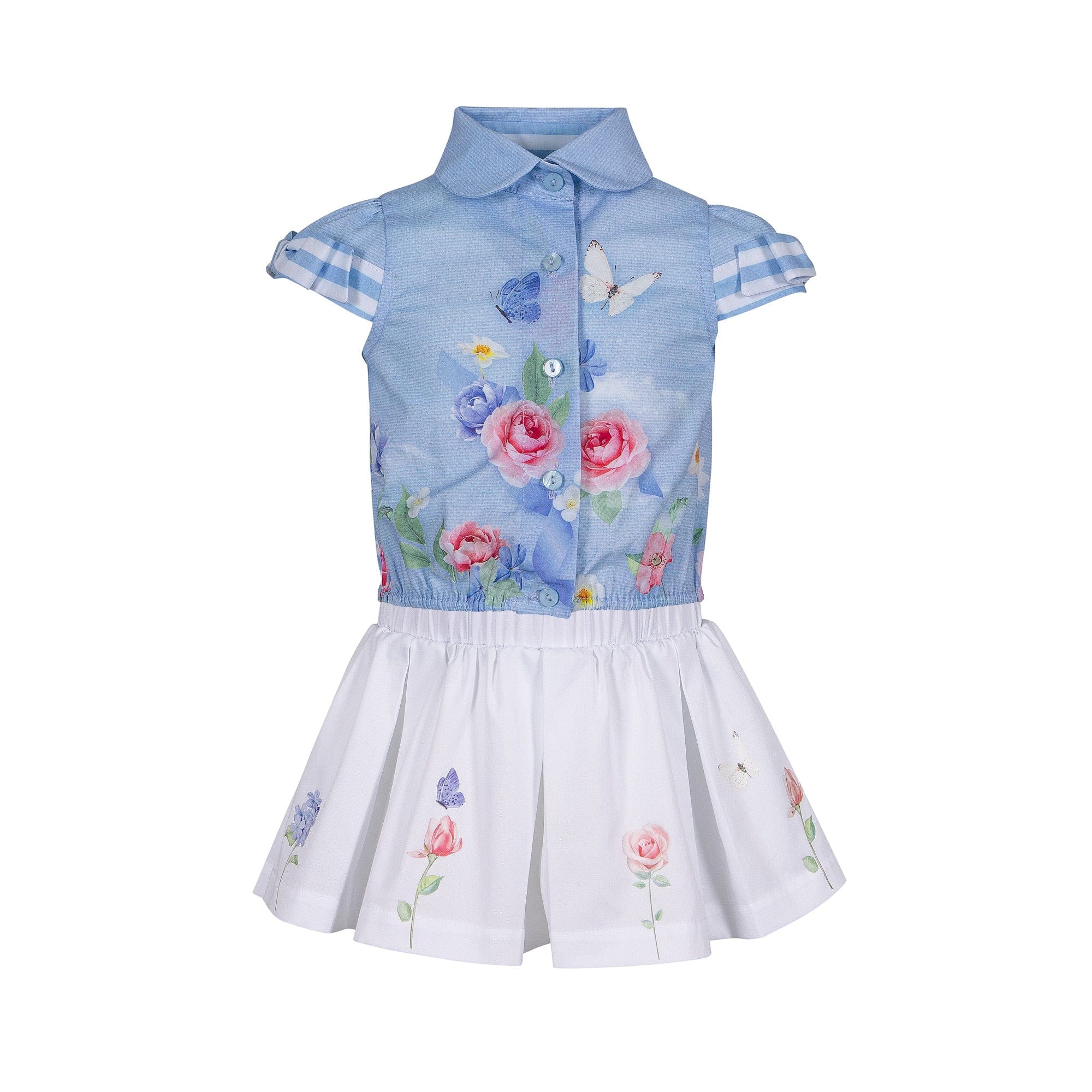 LAPIN HOUSE - Floral Blouse Set - Blue