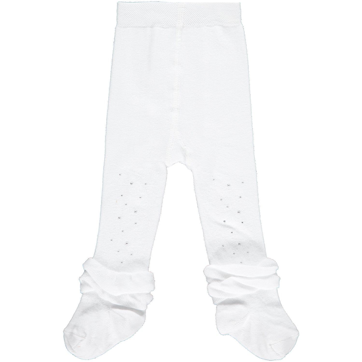 LITTLE A - Sparkle Frill Tights - White