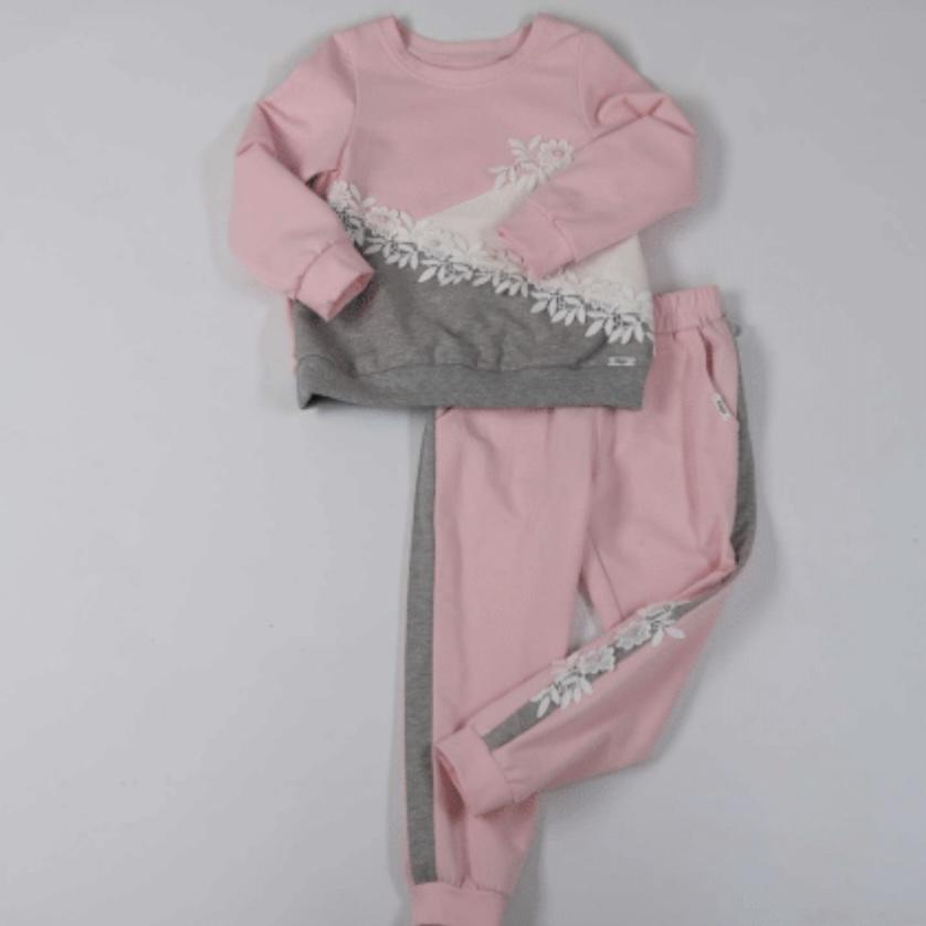 Daga - Flower Colour Block Tracksuit - Pink