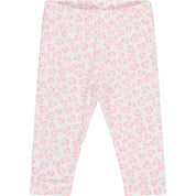 LITTLE A - Elena Leopard Print Legging Set - Baby Pink