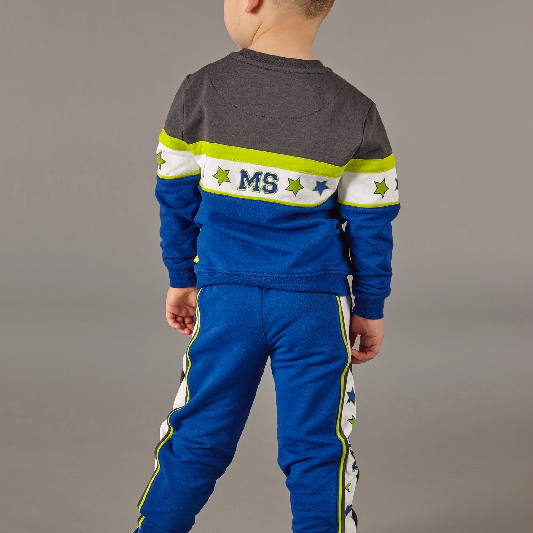 MITCH & SON - Giovanni Colour Block Sweatshirt Set - Royal Blue