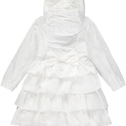 A DEE - Frill Hooded Jacket - White