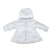 LITTLE A - Gabriella Summer Bloom Bow Frill Jacket - White
