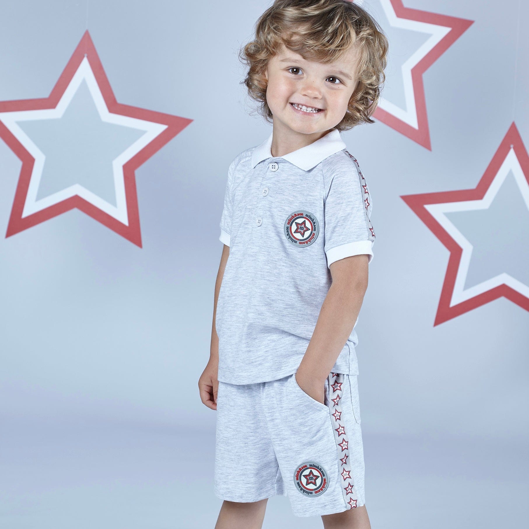 MITCH & SON - Lennox A Summer Star Polo Set - Grey