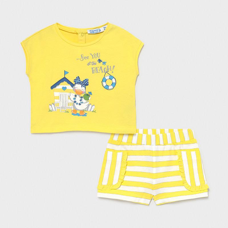 MAYORAL - Duck Top & Short Set - Yellow