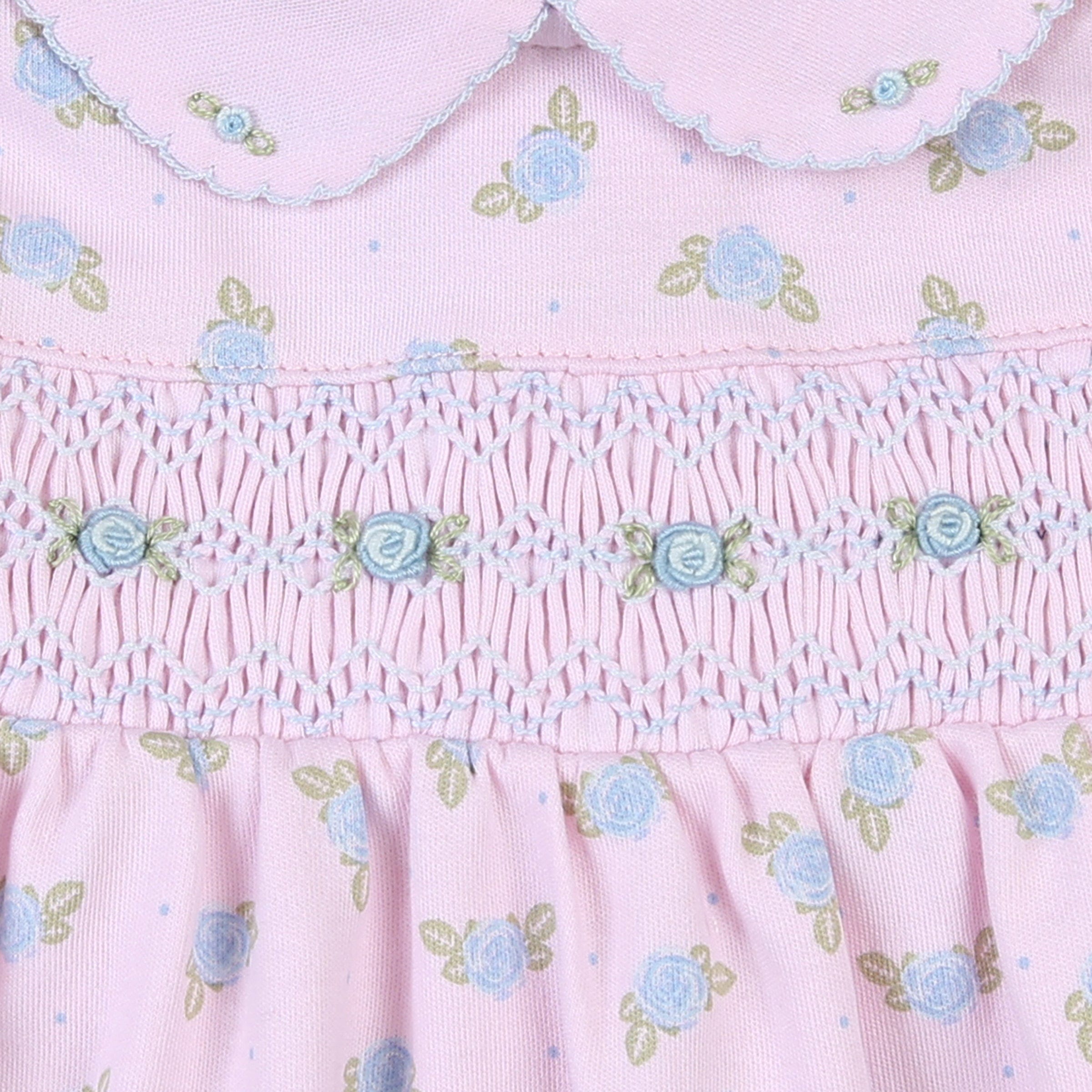 MAGNOLIA BABY - Celeste’s Classic’s Smocked Babygrow - Pink