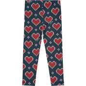 A DEE - Two Tone Heart Legging Set - Navy