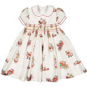 SAL & PIMENTA - Busy Santa Smocked Dress