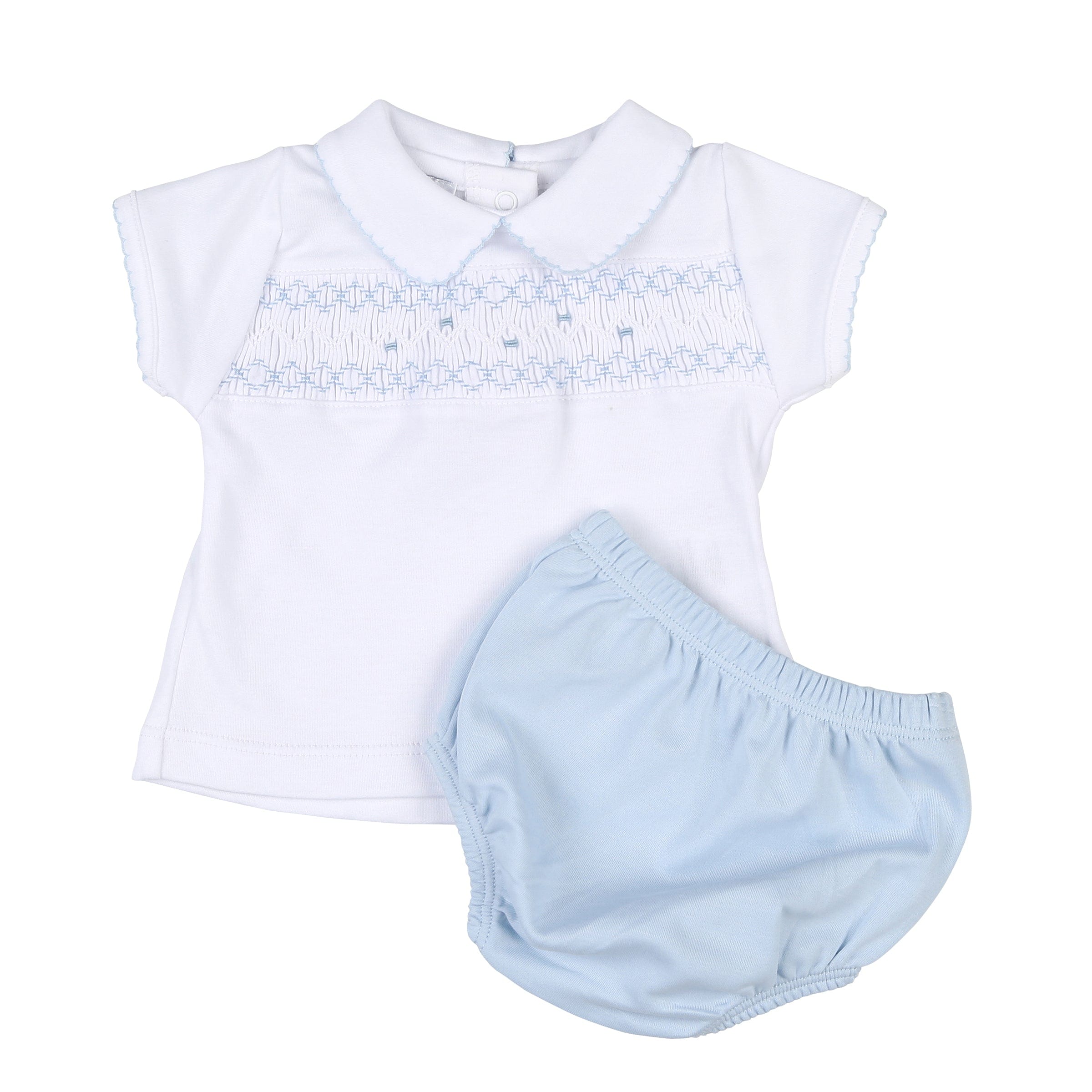 MAGNOLIA BABY - Sam Smocked Set - Blue