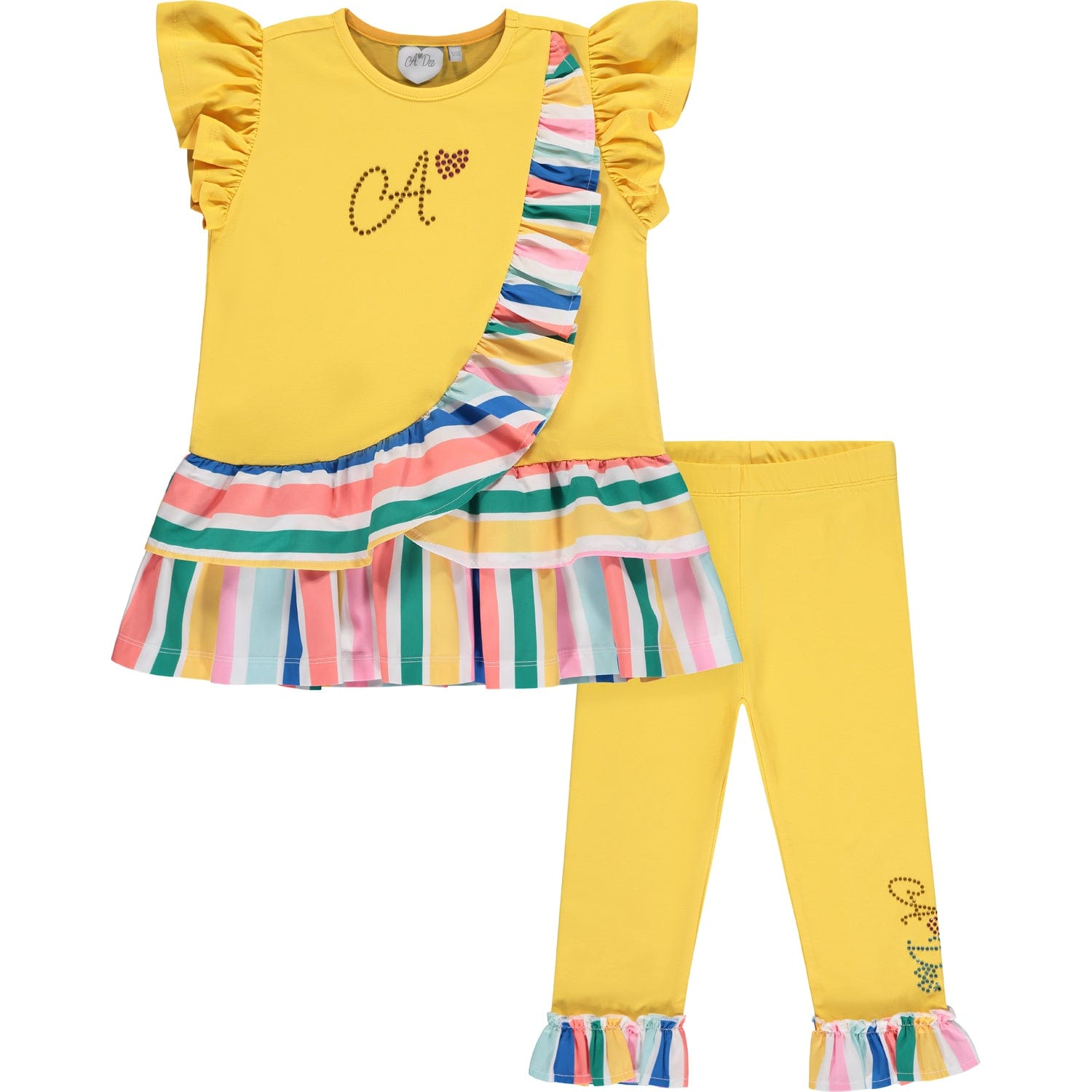 A DEE - Uriania La Isla Bonita  Frill Legging Set - Yellow