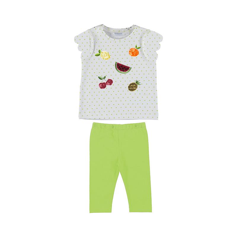 Mayoral - Fruit Top & Legging Set - Lime