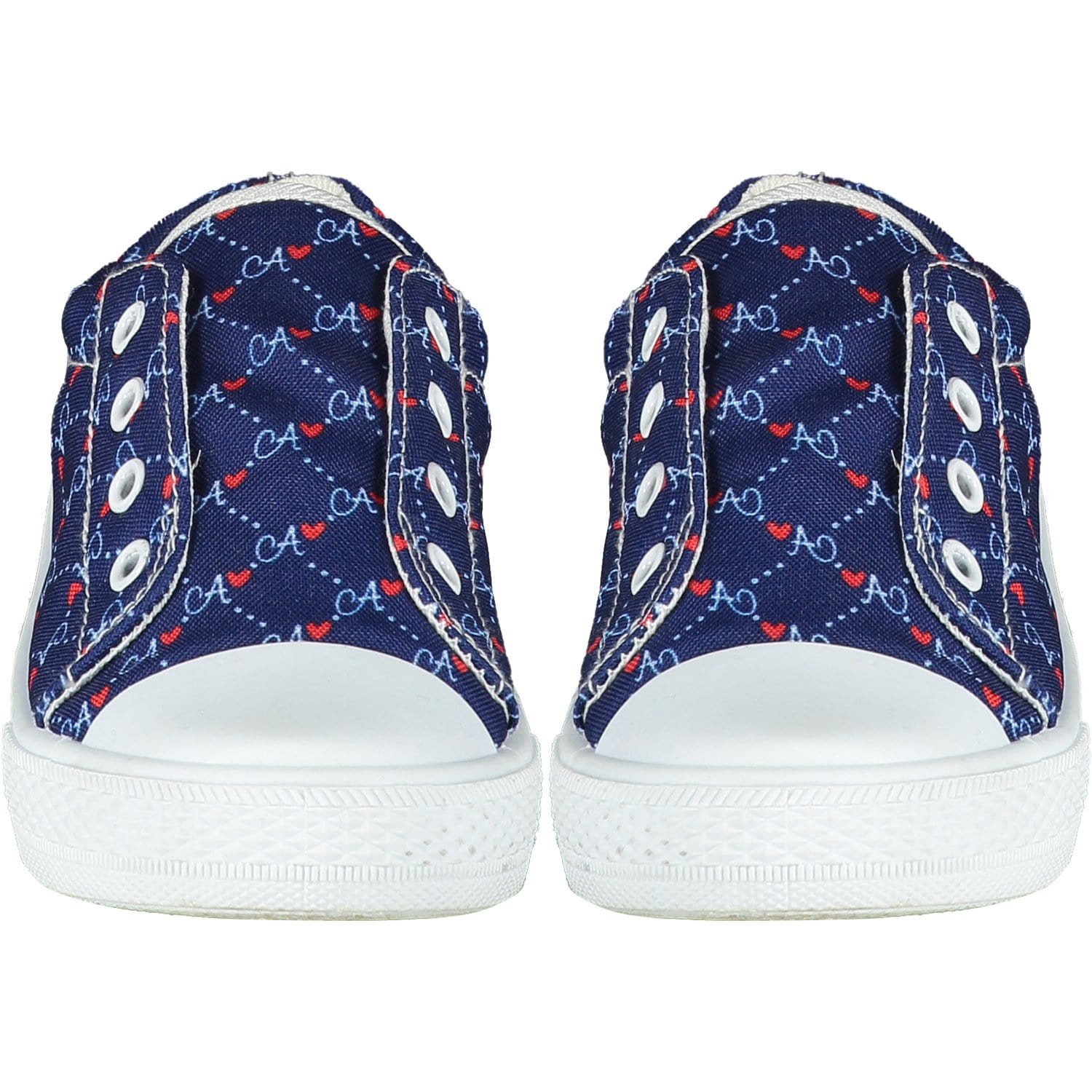 A DEE- Logo Print Slip On Trainers - Blue