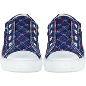 A DEE- Logo Print Slip On Trainers - Blue