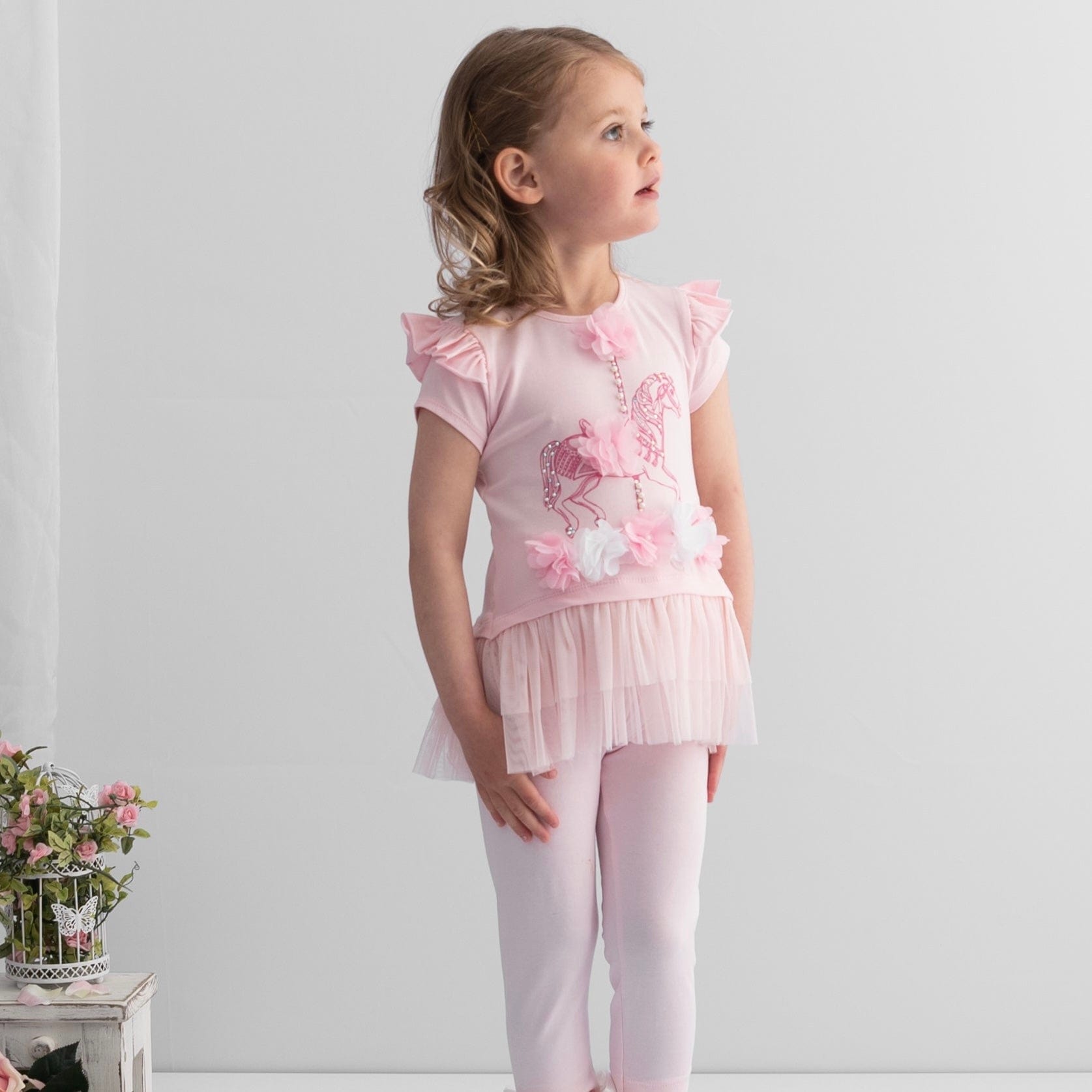 CARAMELO KIDS - Carousel Legging Set - Pink
