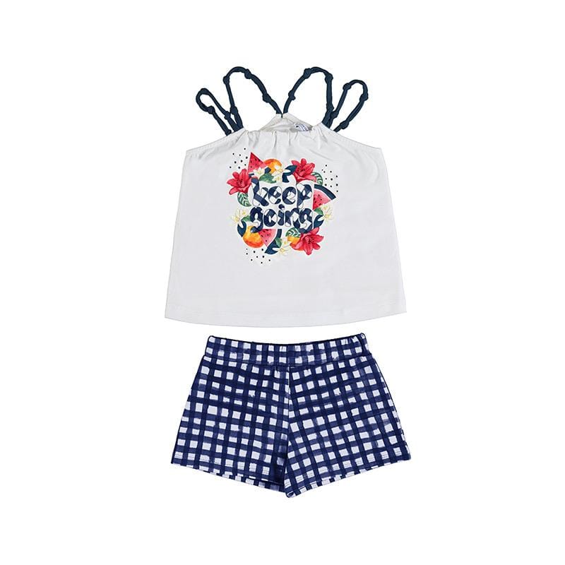 MAYORAL - Gingham Short Set - Navy